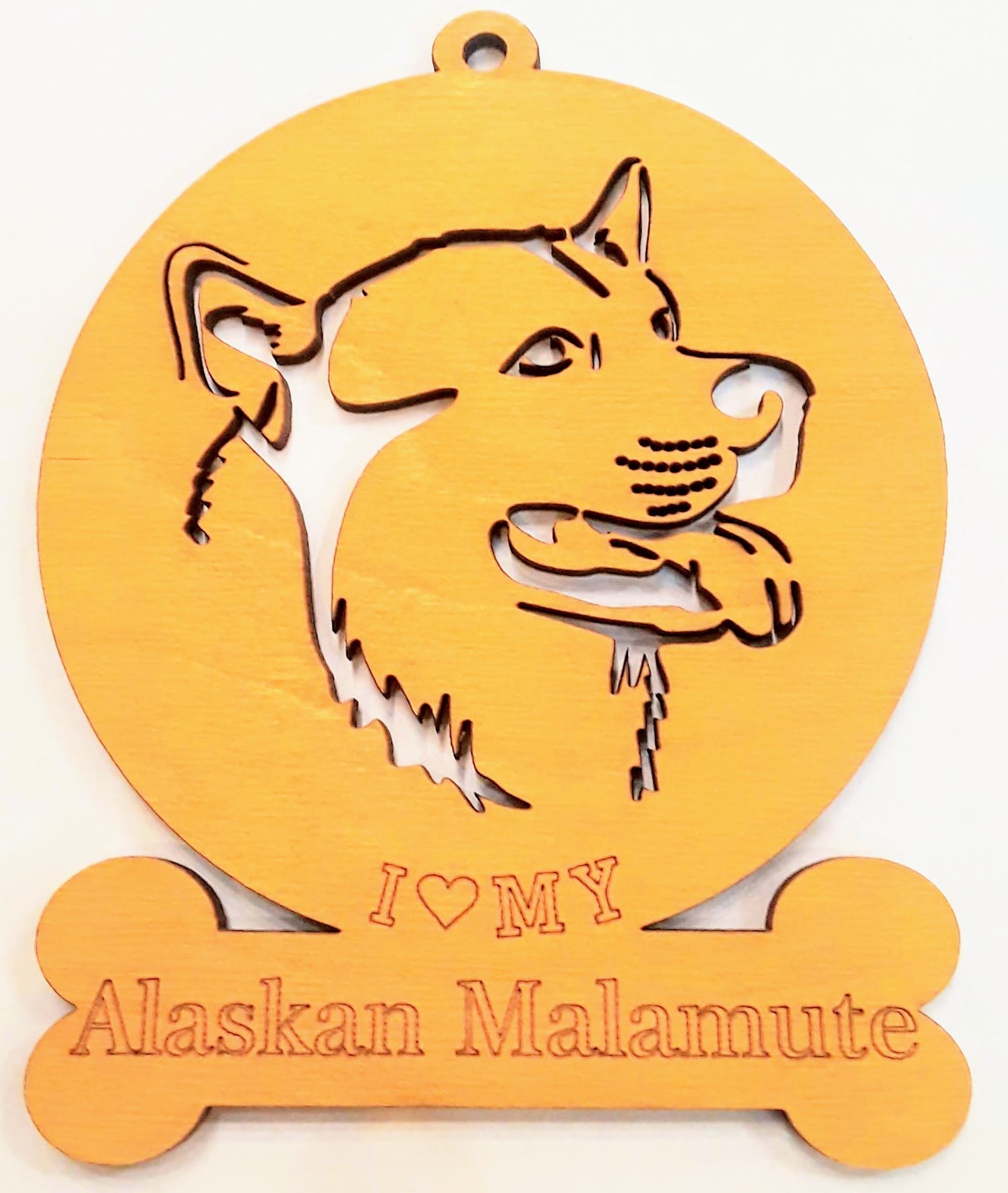 Alaskan Malamute Dog Ornament