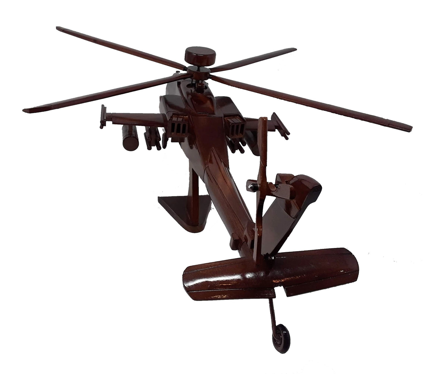 AH-64 Apache Helicopter Wood Model