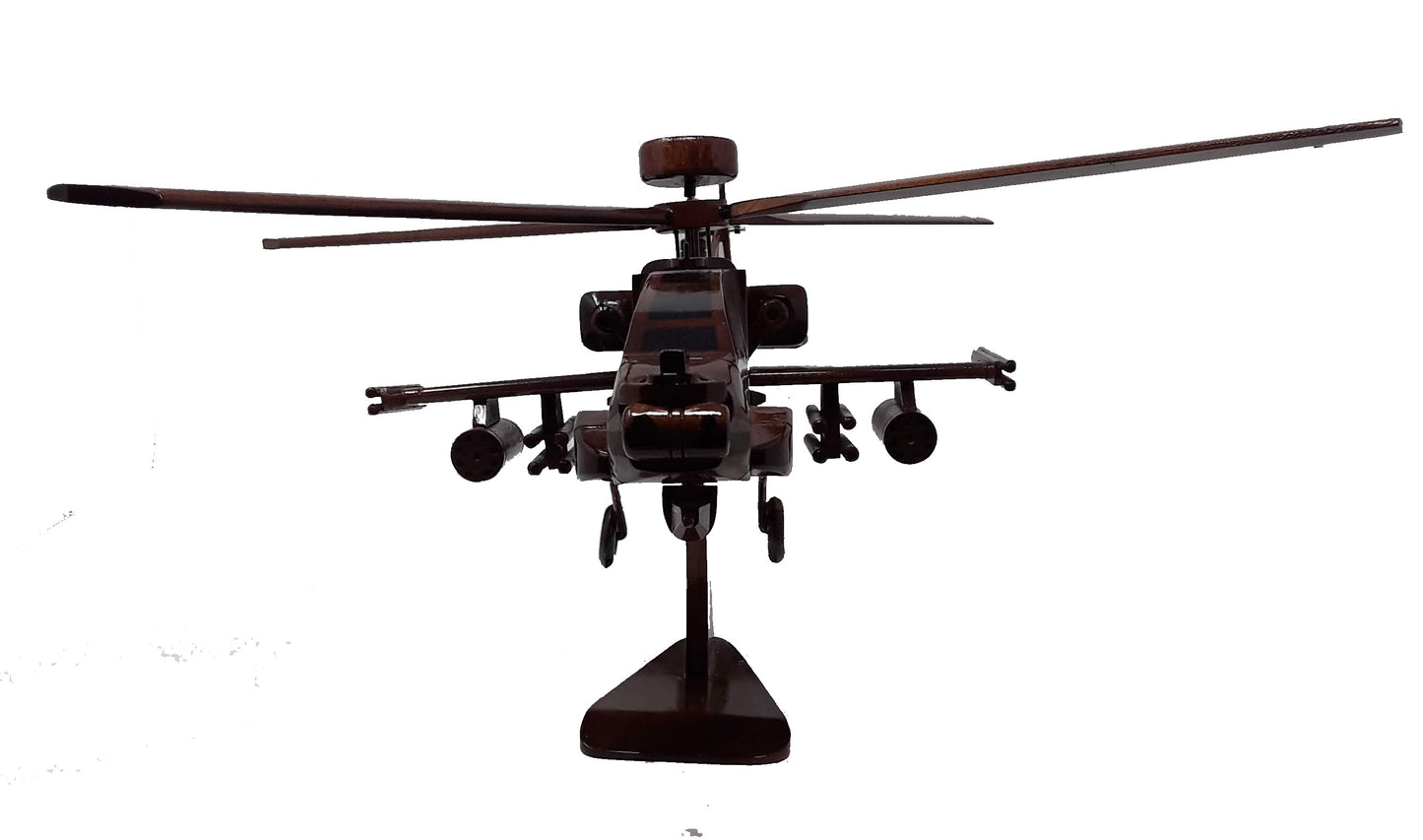 AH-64 Apache Helicopter Wood Model