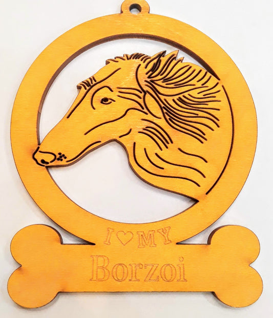 Borzoi Dog Ornament