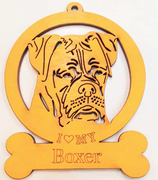 Boxer (Uncropped) Dog Ornament