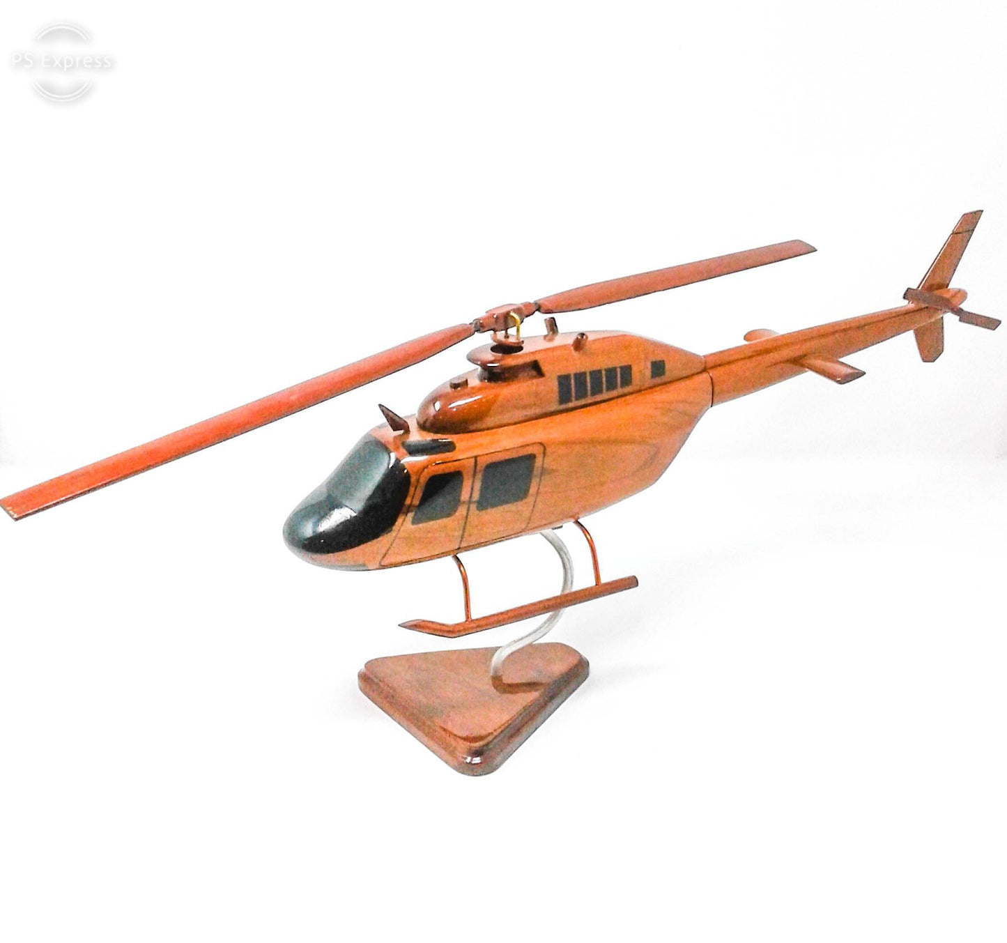 Bell-206 Helicopter Wood Model