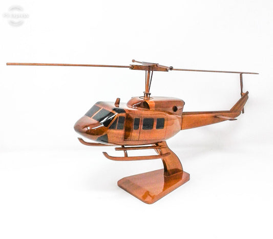 Bell-212 Helicopter Wood Model