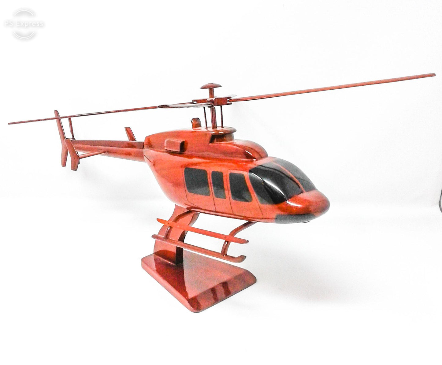 Bell-407 Helicopter Wood Model