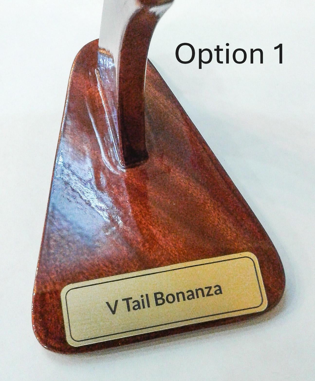 Bonanza V Tail Wood Model