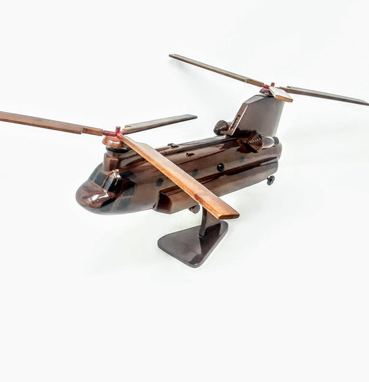 CH-47 Chinook Helicopter Wood Model