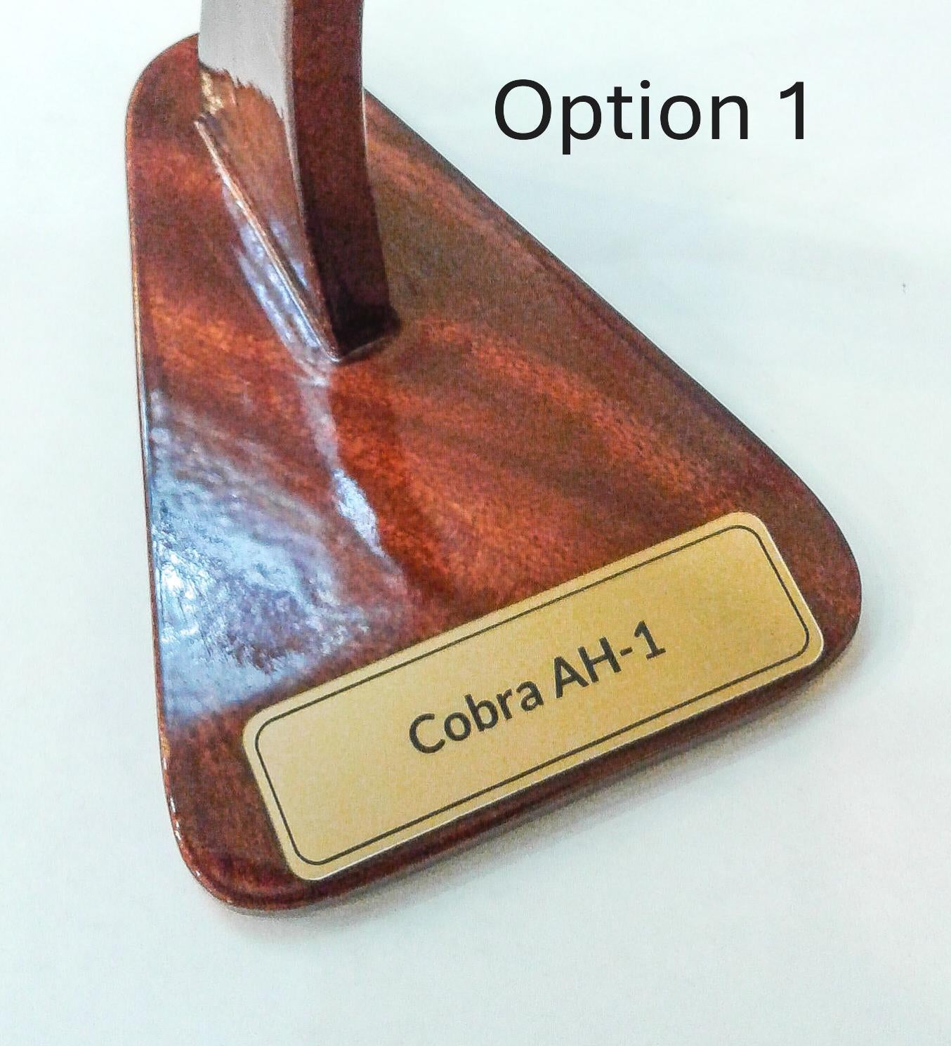 AH-1 Cobra Helicopter Wood Model