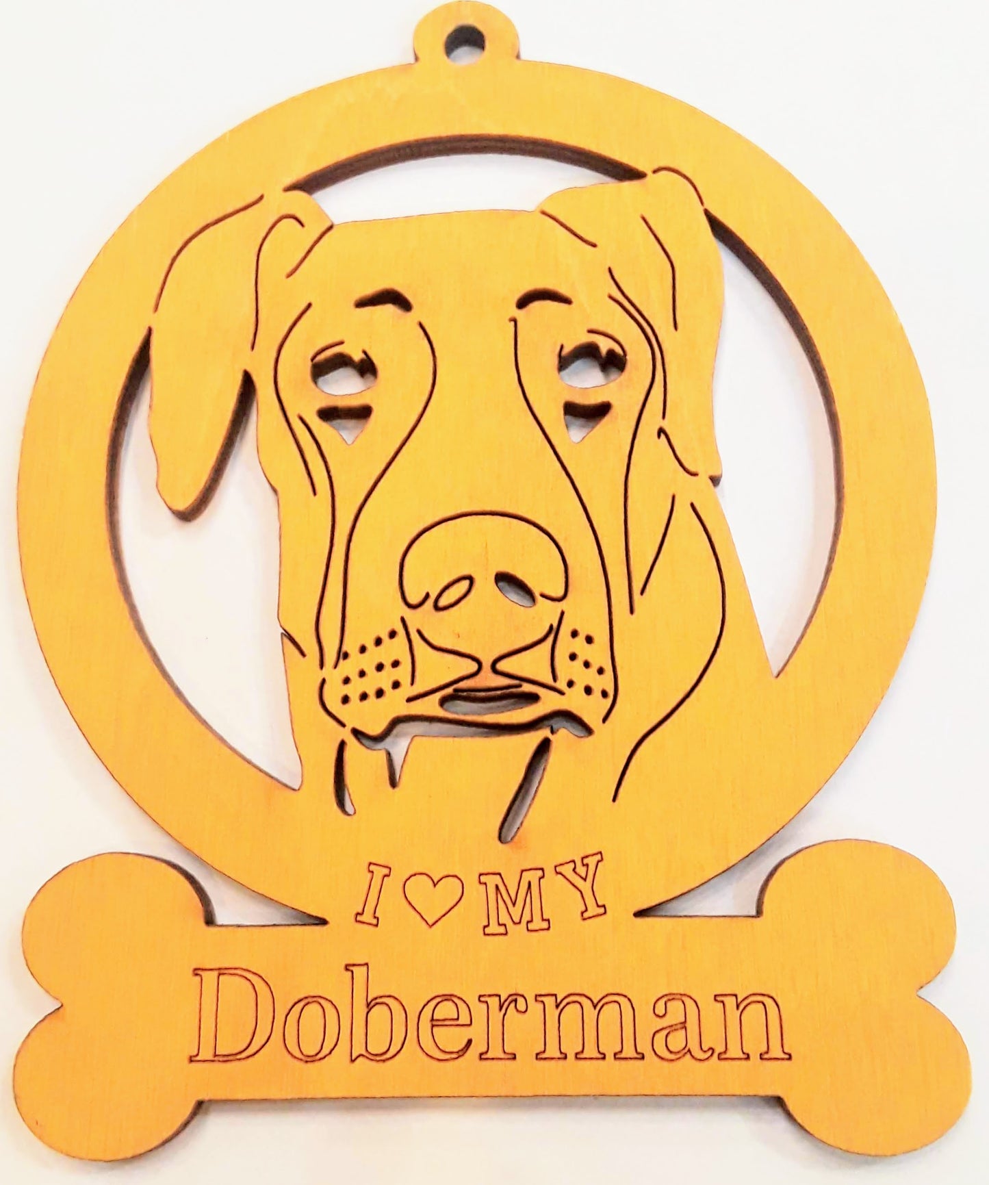 Doberman (Uncropped) Dog Ornament