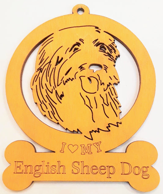 English Sheep Dog Ornament