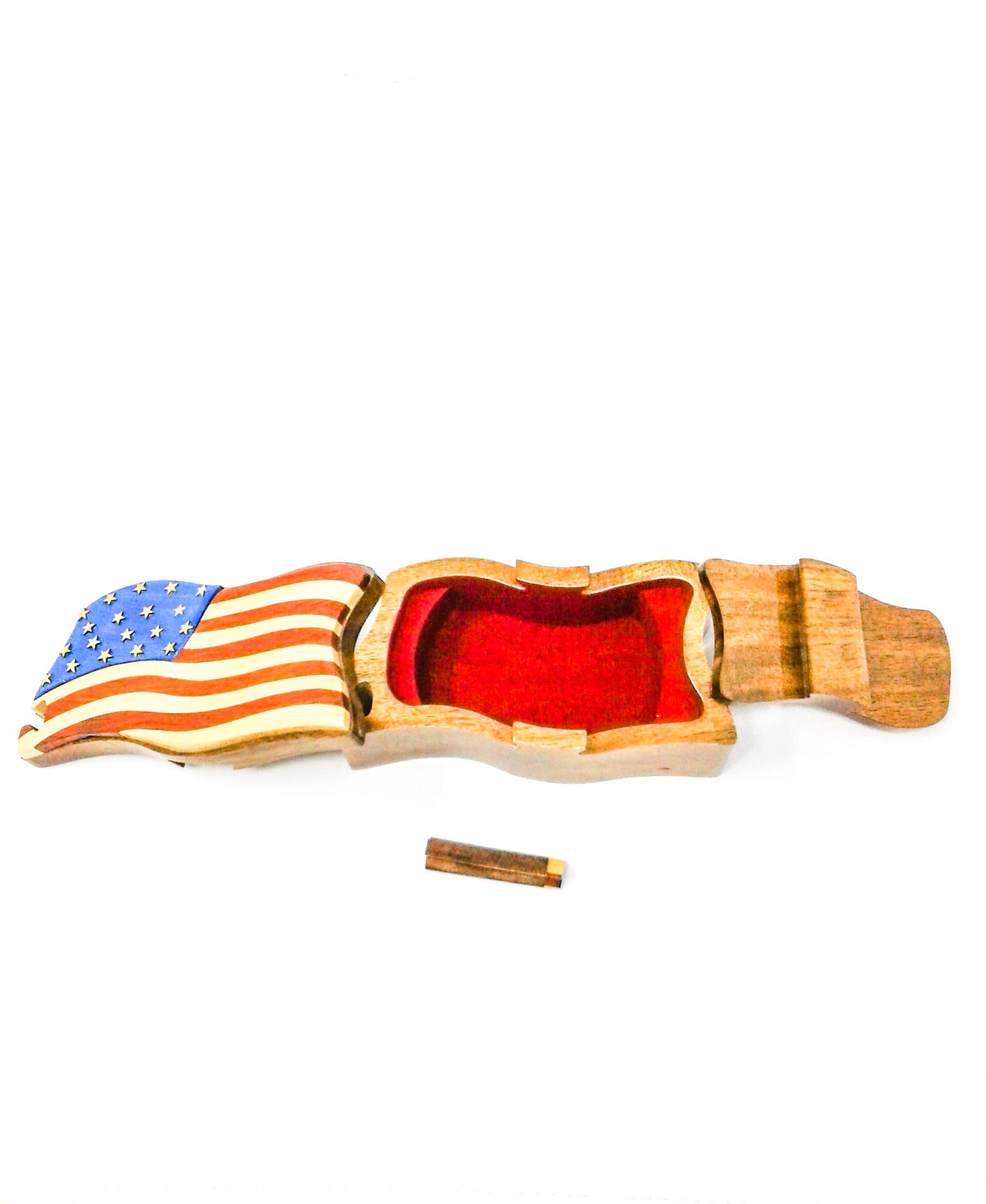 Flag Wood Puzzle Box