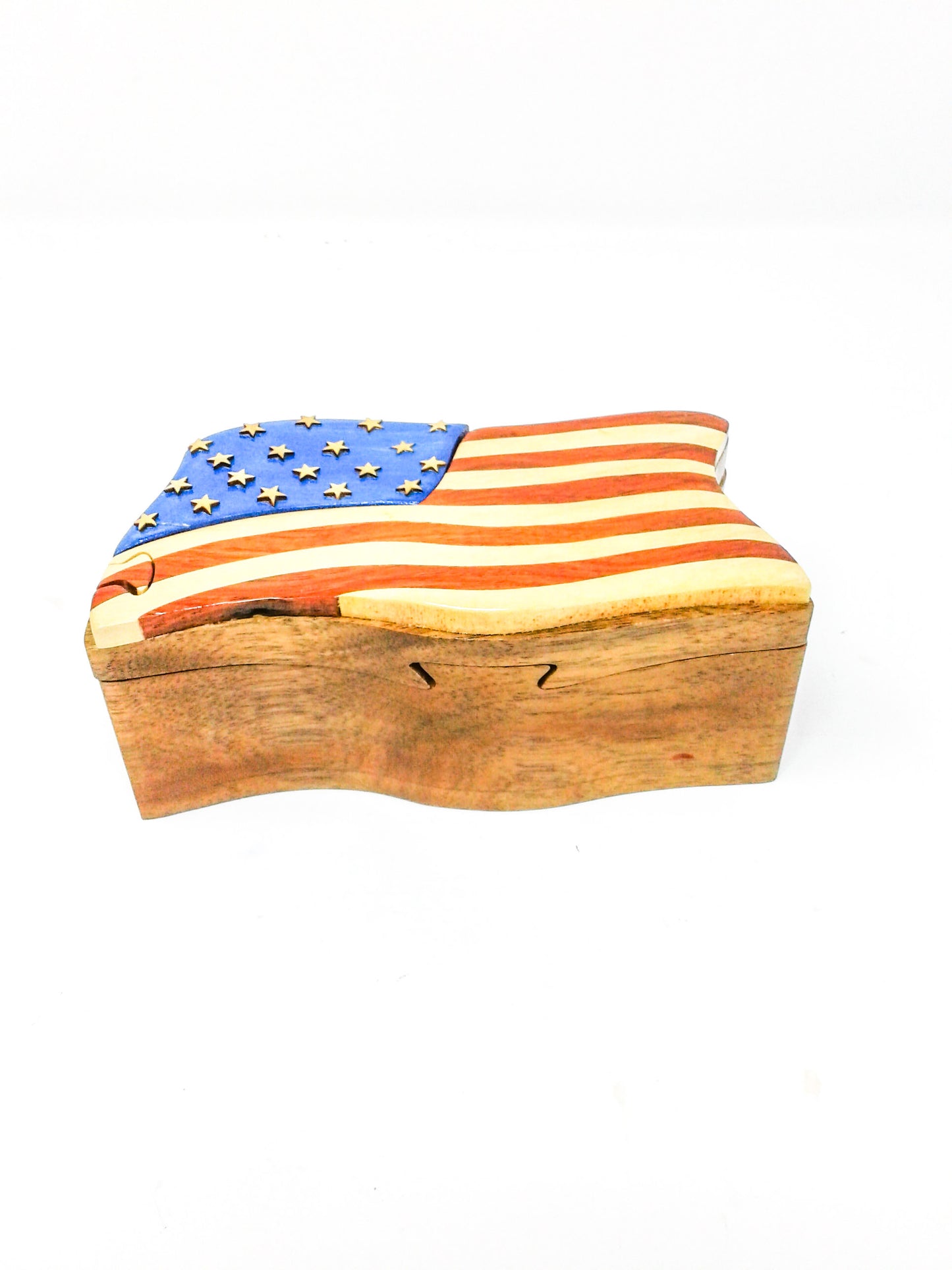 Flag Wood Puzzle Box