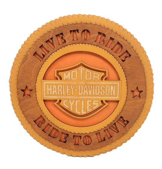 Harley Motorcycle Wall Plaque