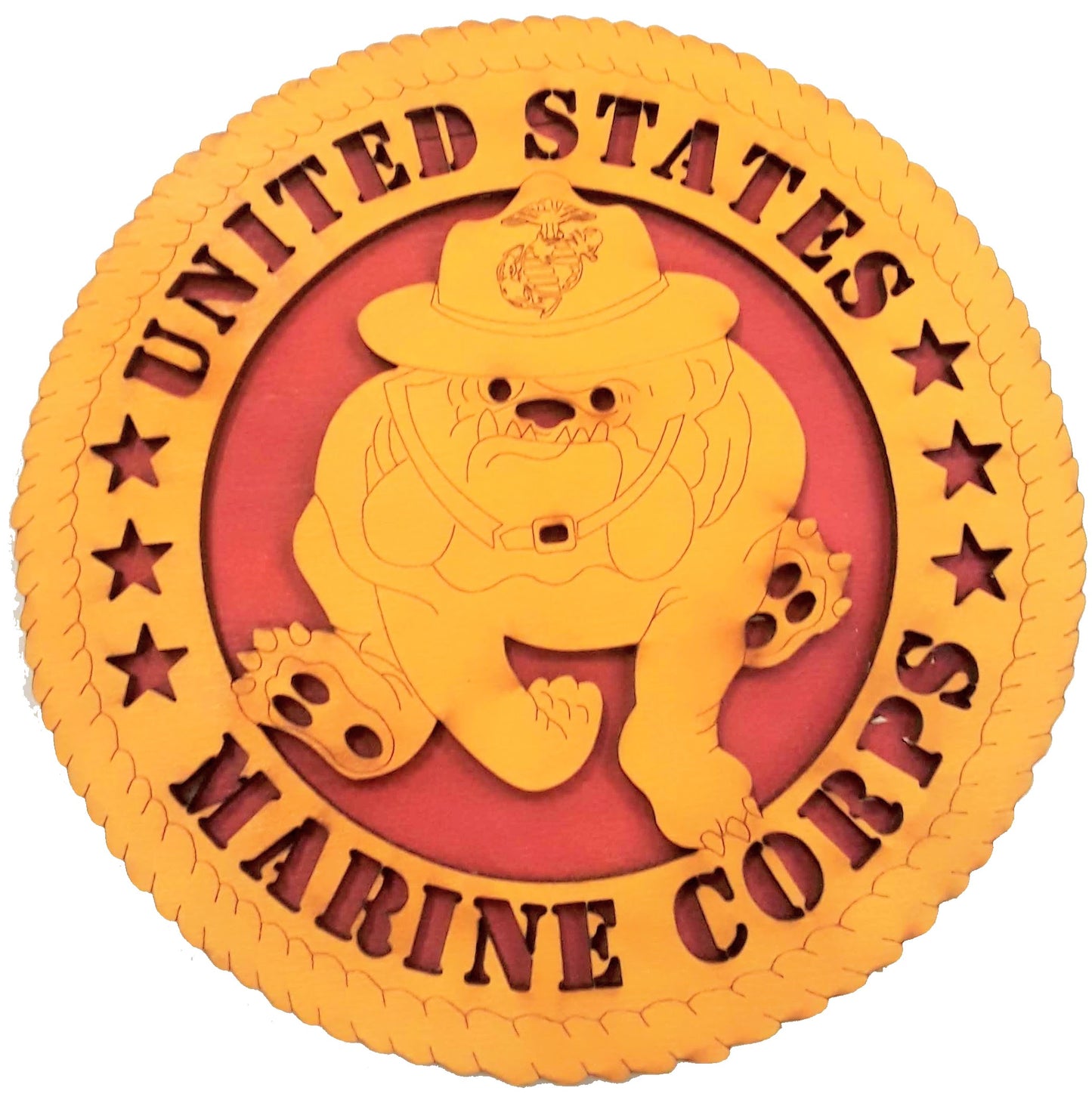 Marine Mascot Desk Plaque