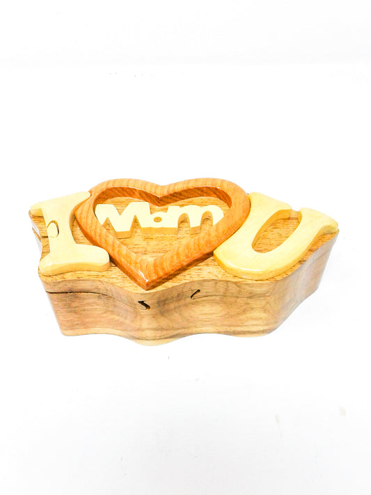 Mom Wood Puzzle Box