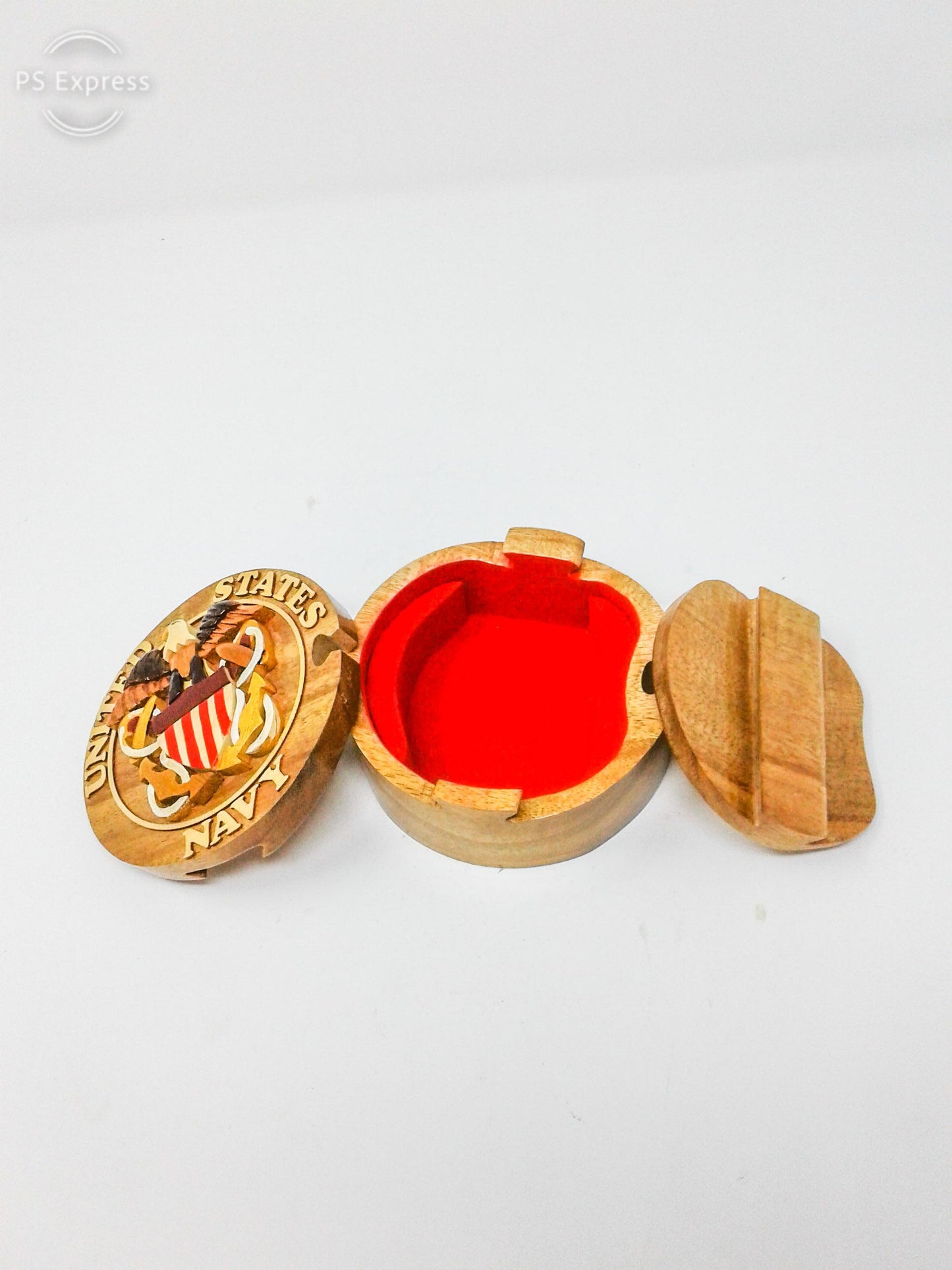 Navy Wood Puzzle Box