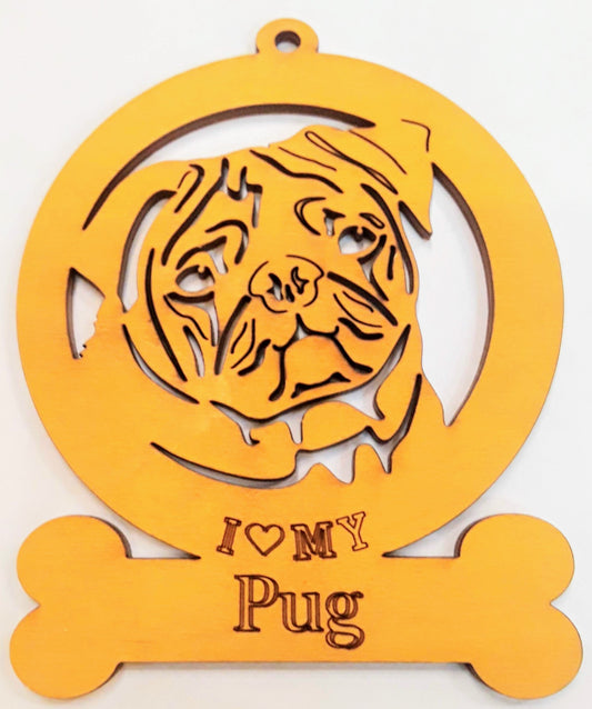 Pug Dog Ornament