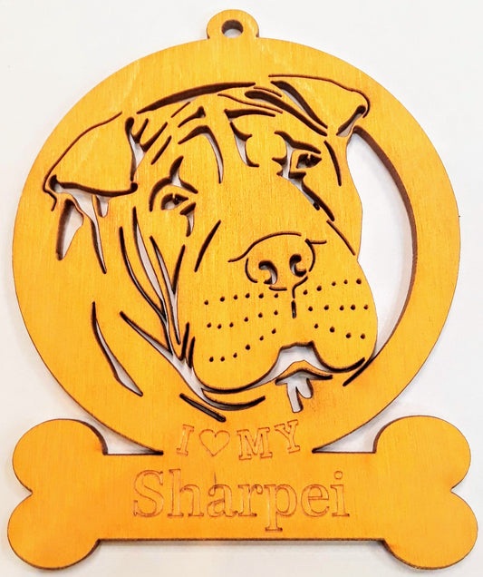 Sharpei Dog Ornament