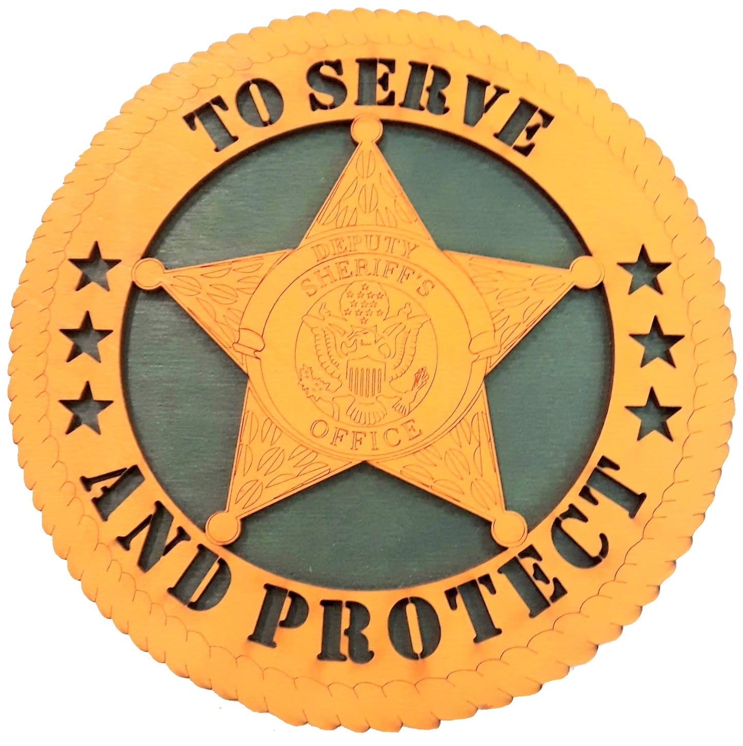 Sheriff Star Desk Plaque