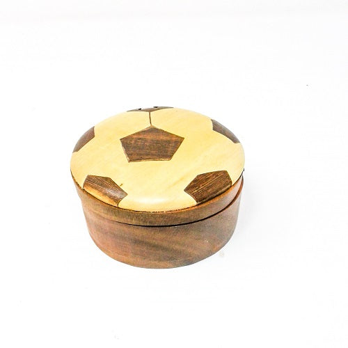 Soccer Ball Wood Puzzle Box