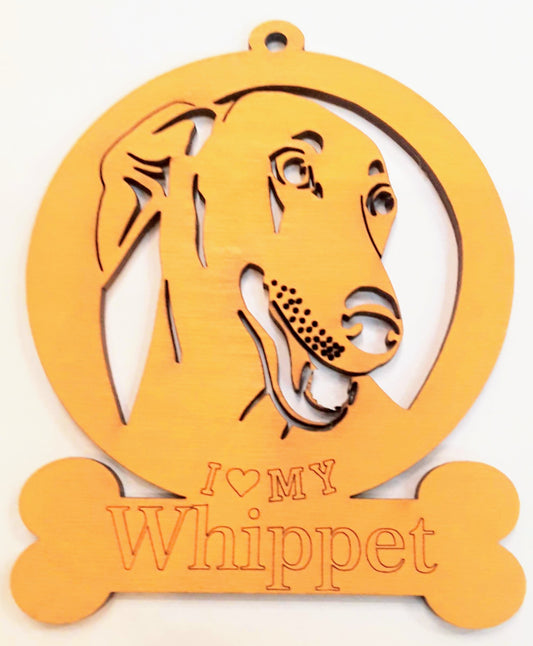 Whippet Dog Ornament